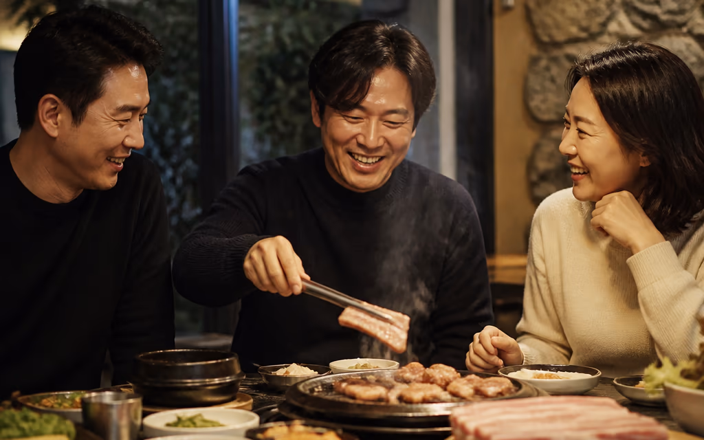 따중뎬핑 앱에 등록된 제주 흑돼지 BBQ 매장 메뉴와 별점 화면