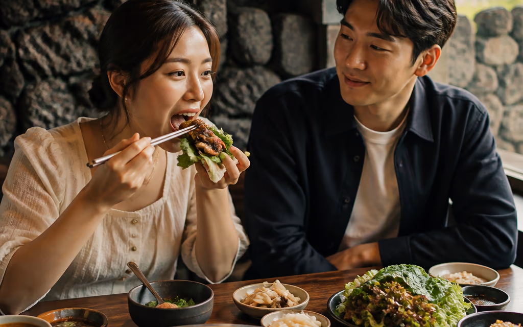직원이 가위로 고기를 잘라주는 테이블 서비스 컷, 정성스러운 BBQ 경험