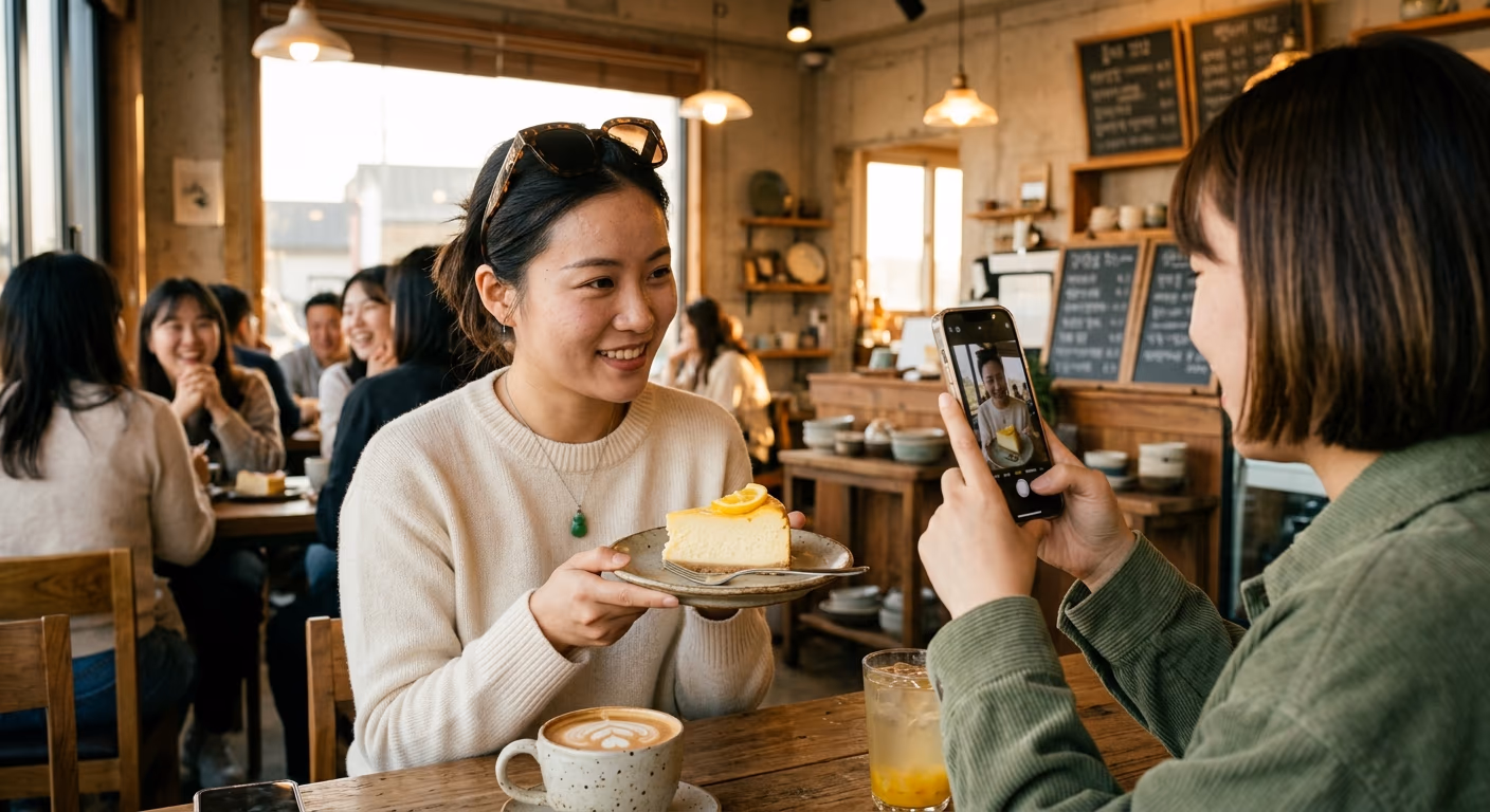 디저트 한 입을 폰 카메라로 잡는 식객 · 카페·디저트 카테고리는 지난해 가장 빠르게 자란 영역이다.