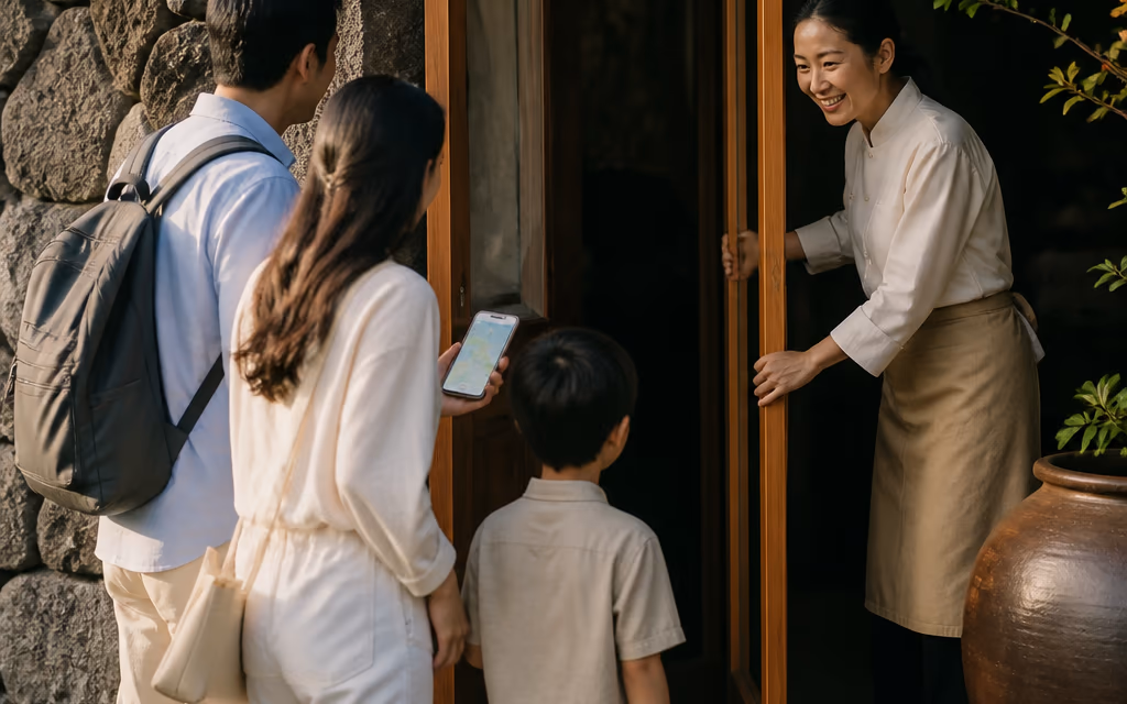 구글 비즈니스 프로필에 외국인 손님 리뷰와 영문 응대가 쌓인 화면