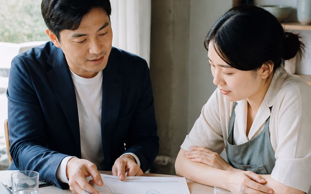 지표 흐름을 확인하며 대화하는 상담 자리