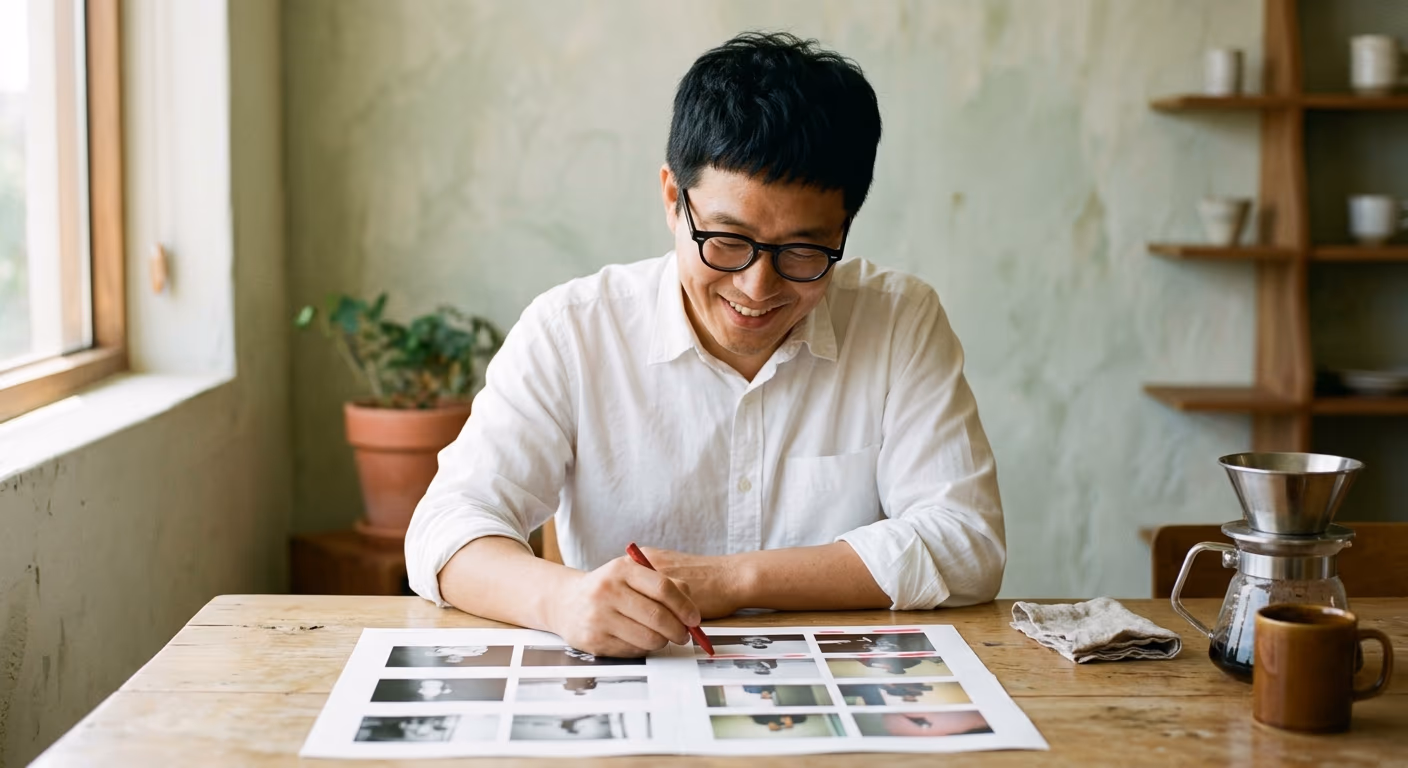 사진 시리즈를 정렬하는 자리