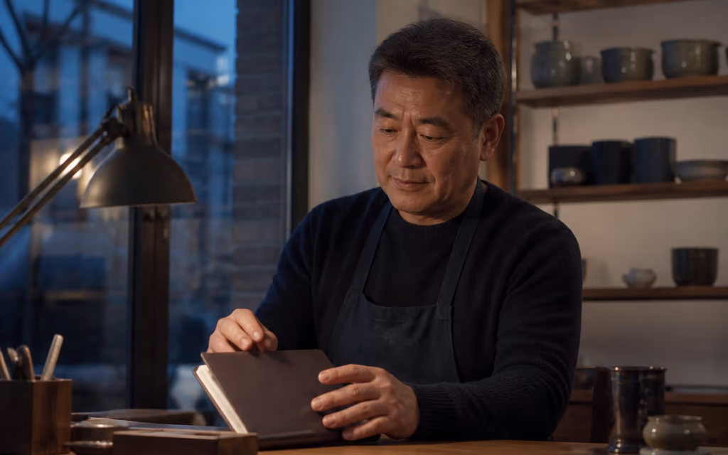 차분히 다음 운영 계획을 정리하는 사장님
