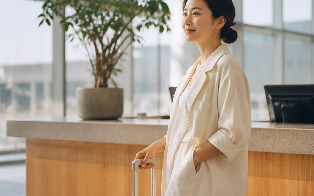 제주공항 픽업 카운터 앞 렌터카 손님 컨셉 이미지