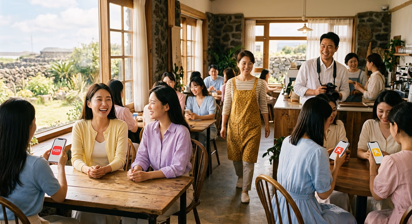 가득찬 오후의 매장